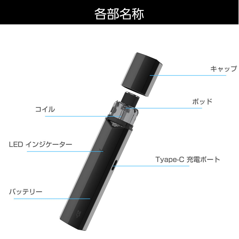 ZQ XTAL MAX 交換用POD3個＋選べるリキッド1本セット │ゼットキュー