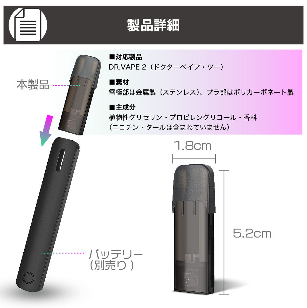 互換LAB DR.VAPE Model2用 互換カートリッジ 全20種│互換ラボ